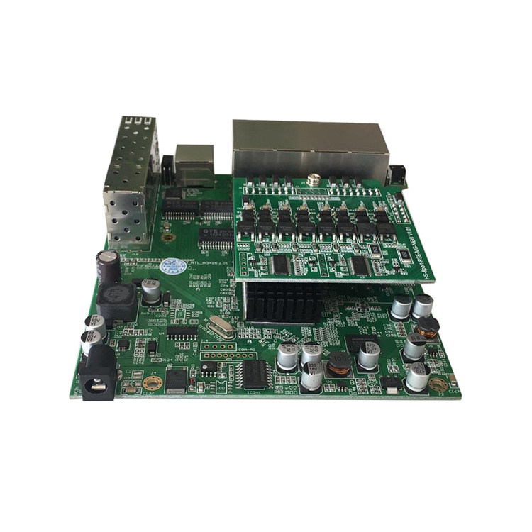 Full gigabit L2 managed POE switch 8 Port Ethernet Switch PCB Board with 2 sfp slots for IP CCTV