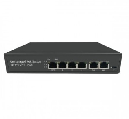 4-port 10/100M Long Range CCTV POE Ethernet Extender Switch