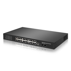 24 Port Gigabit layer 2 Managed Rack-mount l2 l3 Ethernet Network Switch with 2 Fiber Optic SFP Slots