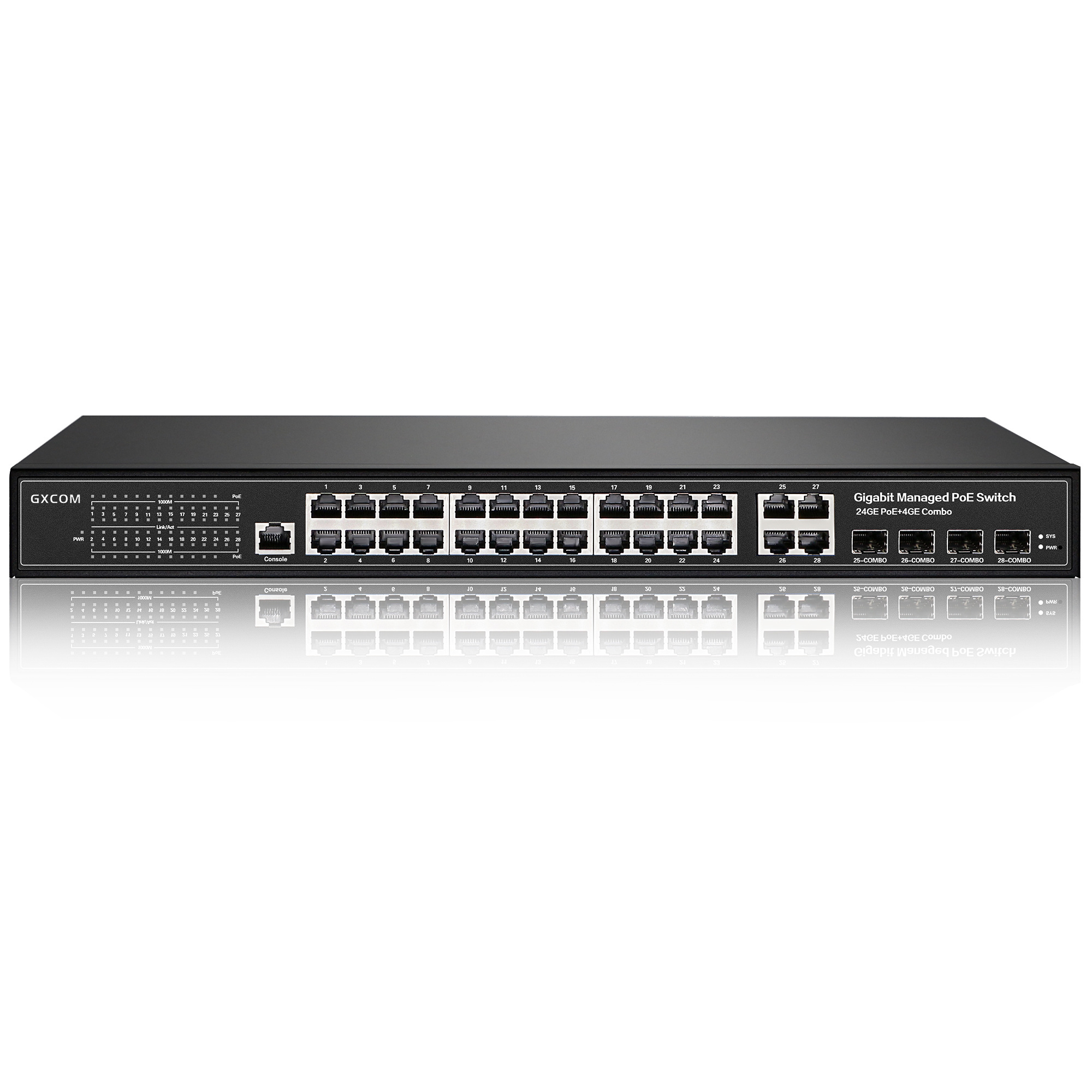 Layer 2 managed 24 32 ports gigabit Power Over Ethernet PoE+ network switch for Access Point/IP Camera/IP phone