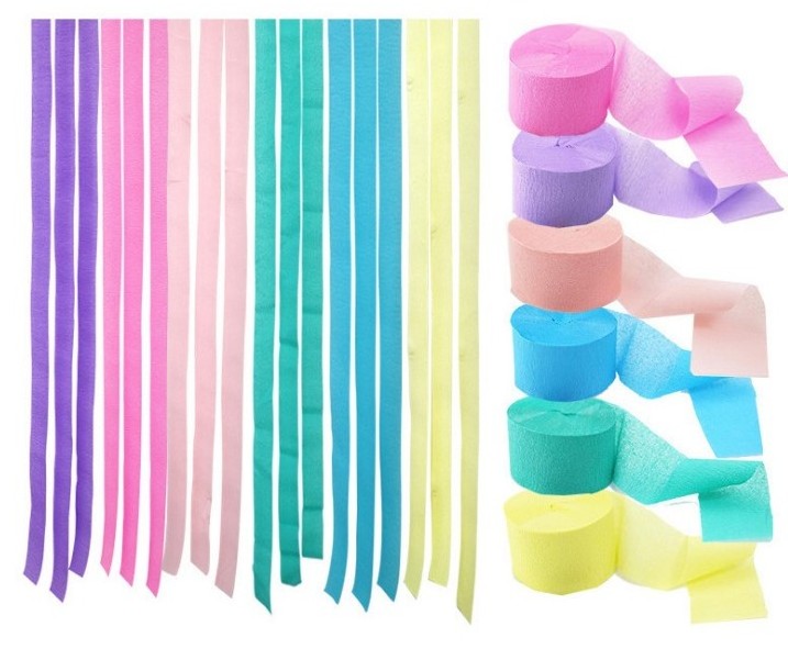 Party Streamer Paper Decorations Crepe Paper for Christmas Birthday Wedding Concert Decoration Event & Party Supplies