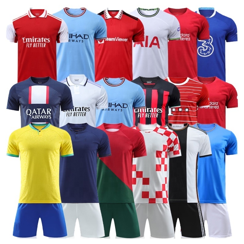 Custom Men Football Jerseys OEM Training Player Fan Version Germain Club Quick Dry Football Wear Soccer Uniforms Jersey for men