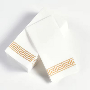 Gold Color Cocktail Airlaid Beverage Napkin Dinner Guest Paper Towel Decorative Serviettes Napkin