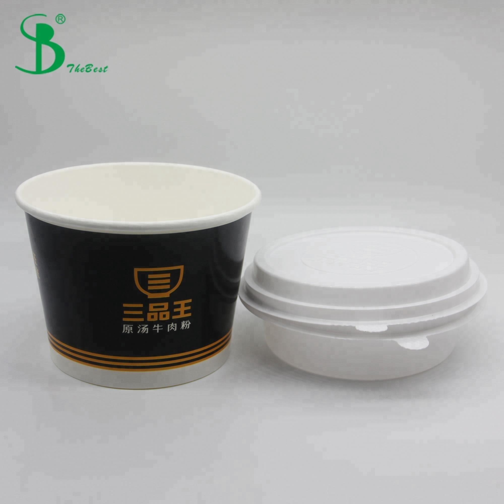 Biodegradable Take Away Bamboo Fiber Disposable Paper Bowl for Salad Mixing Cutter Nordic Style