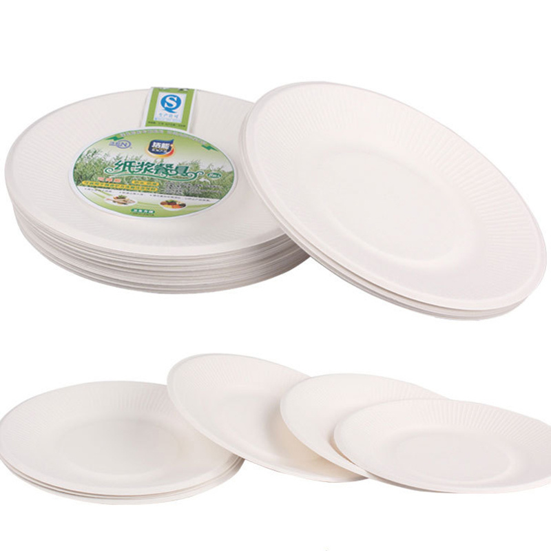 Eco friendly compostable biodegradable sugarcane paper plates 10 inch bagasse disposable paper plate