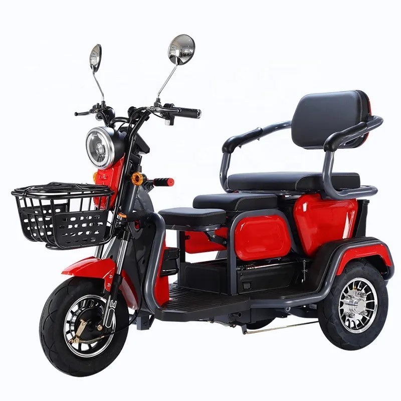 Hot sale Electric mobility scooter 3 seat Electric pedicab three wheels passenger E trike for the elderly