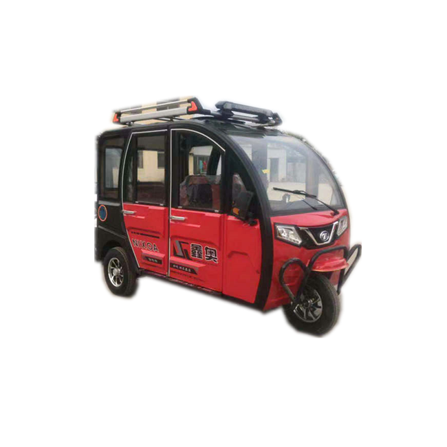 Closed Passenger Electric Tricycle Bajaj Tricycle for Sale Closed Passenger Tricycle Ce Red 60V Velo Mobile Closed Drum Brake