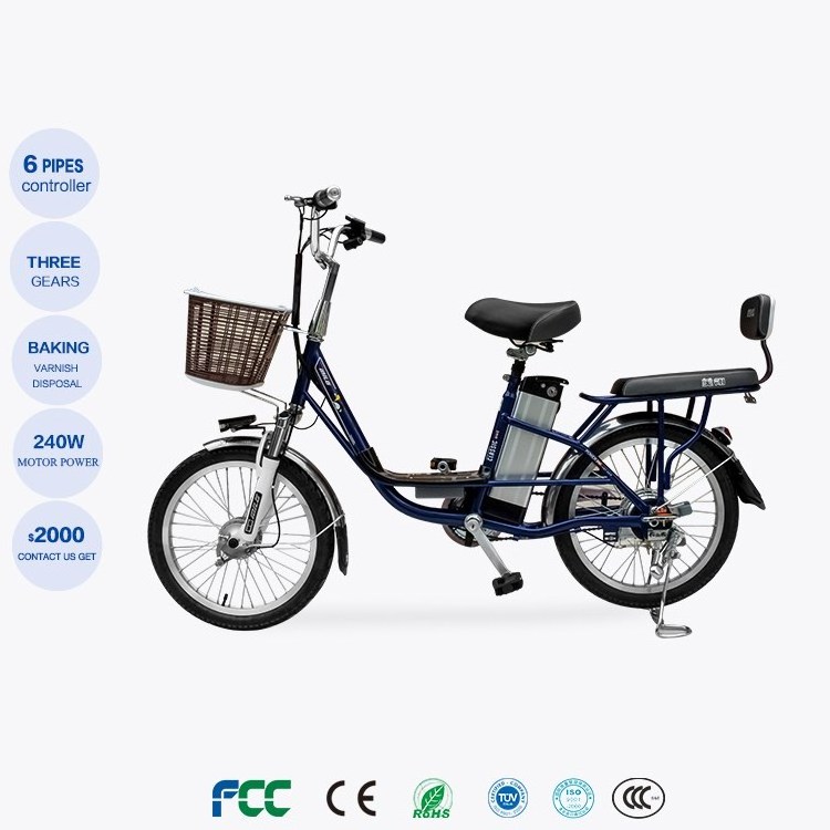 20*2.125inch electric bicycle 48V lithium electric bike two wheeled lady bicicleta electrica basket portable battery 350W motor