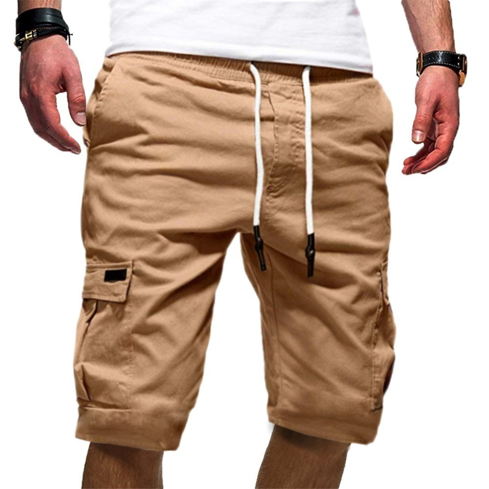 2021 Summer Baggy Cargo Shorts for Men Cotton Khaki Tactical Shorts Mens Short Pants Sweatpants Men Casual Trousers Pants 1pcs