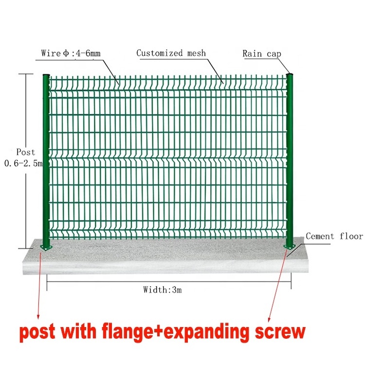 3d metal welded fence galvanized welded fence v mesh fence