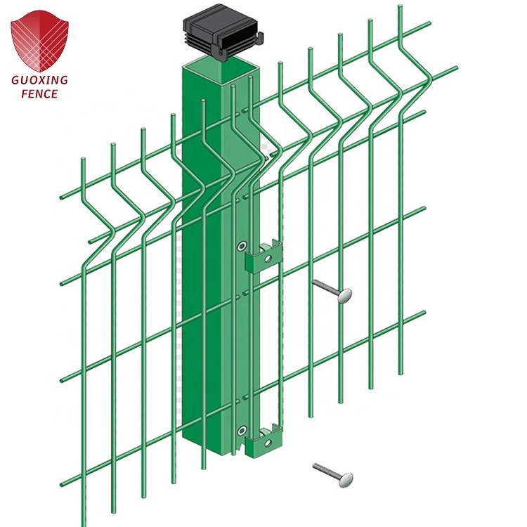 pvc coated 50x200mm high quality 3d bending curved welded wire mesh farm garden fence panel