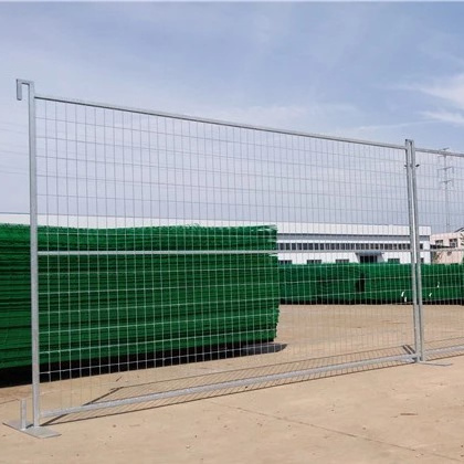 construction outdoor portable removable canada temporary galvanized metal fence panel with metal base foot in canada