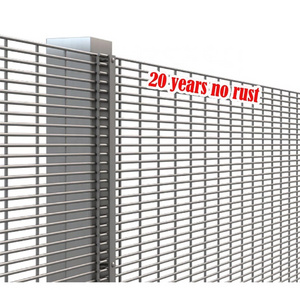 Galvanized Clear View Anti Theft Anti Cut Fence 358 Anti Climb High Security Welded Wire Mesh Fence Panels