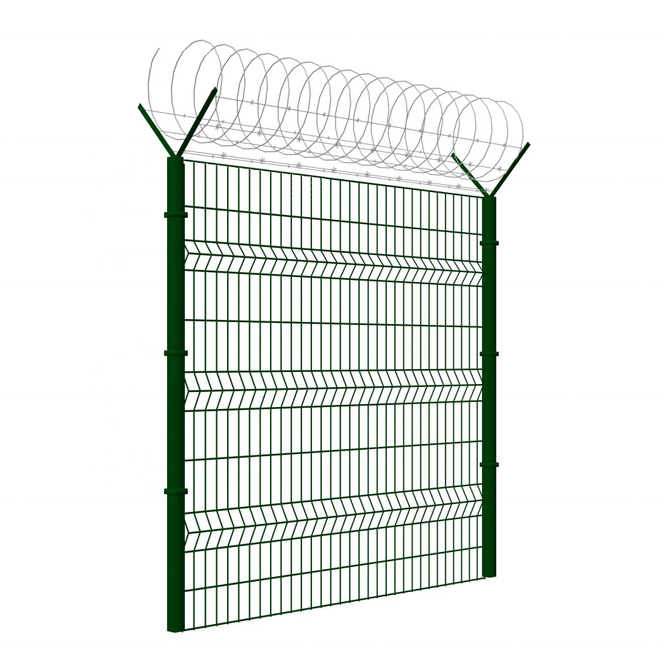 Easy To Install Welded Wire Mesh Fence Panels With Post Pillar Welded Wire Mesh Fence