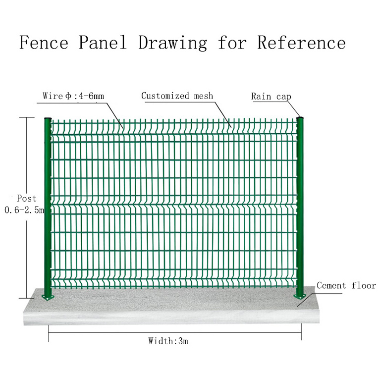 6x6 concrete reinforcing welded steel wire mesh design galvanized 3d bending metal farm fence prices