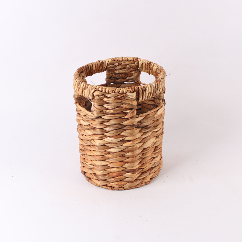 New Material Round shape tall water hyacinth handcraft storage basket african baskets