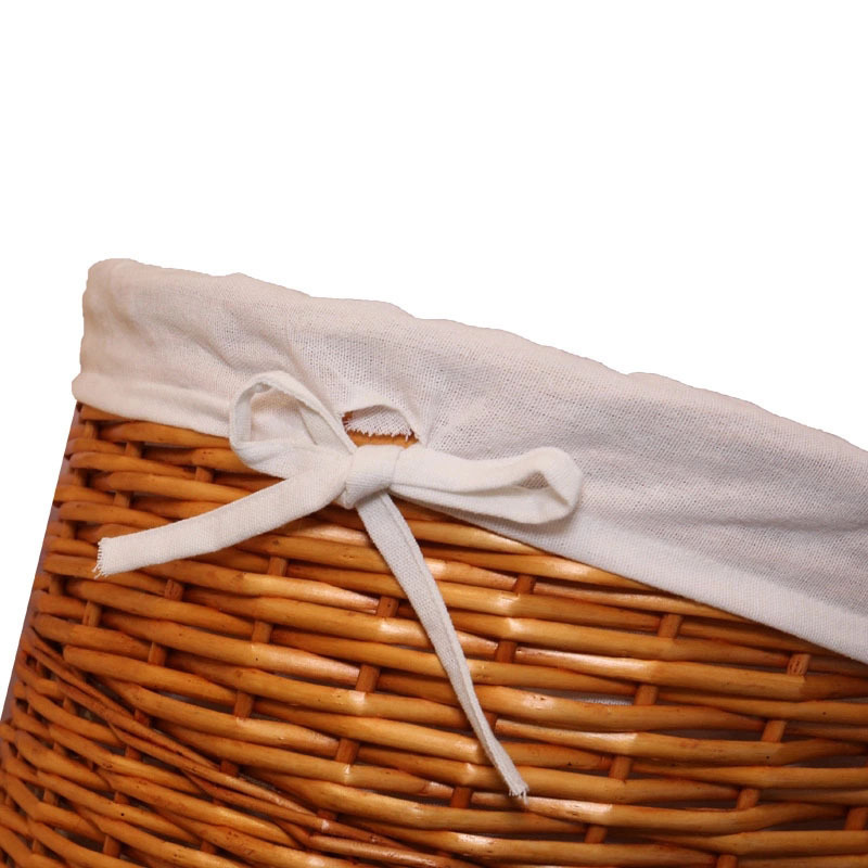 Large Round Willow Wicker laundry Basket Hampers with Lid