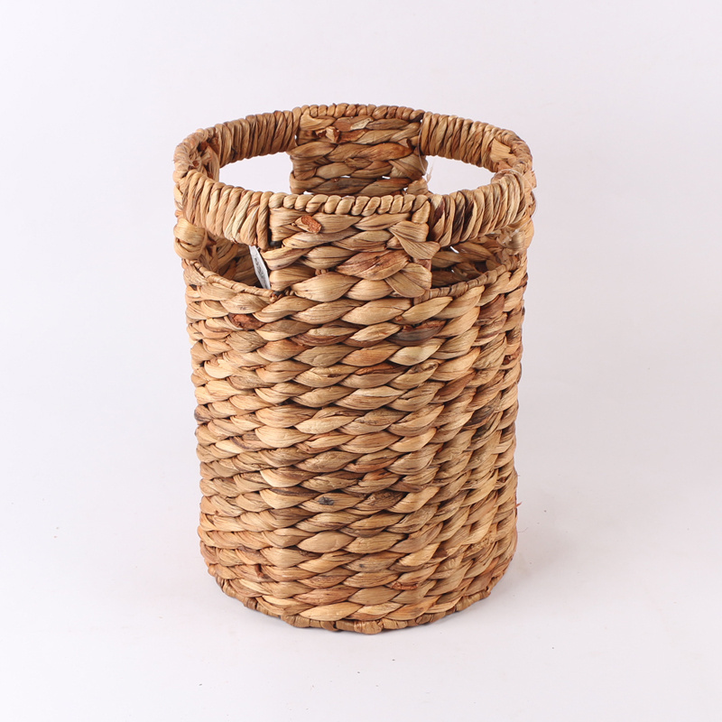 New Material Round shape tall water hyacinth handcraft storage basket african baskets