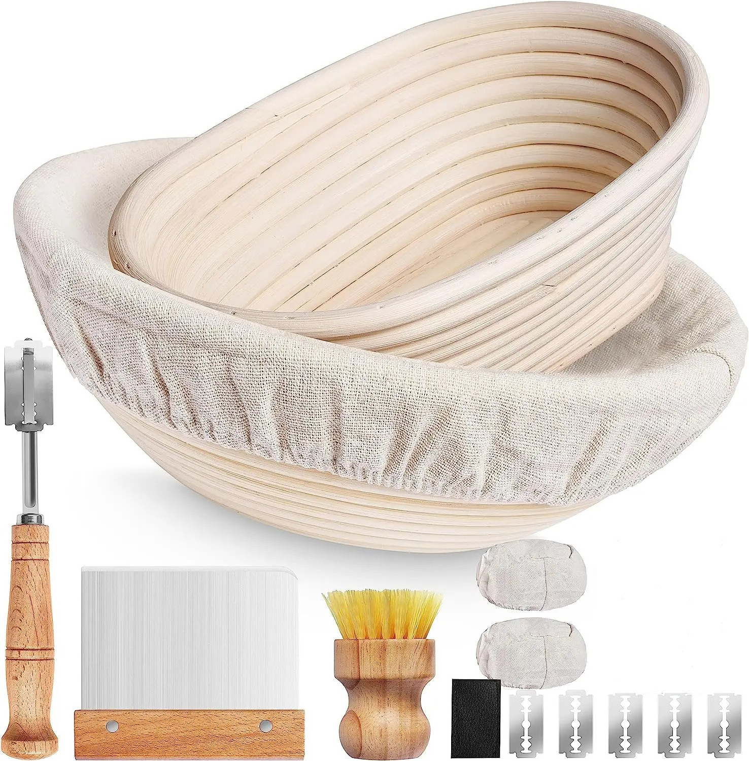 Best Price Recipe Rattan Proofing Basket Round Bread Proofing Bread Basket Bread Proofing Basket