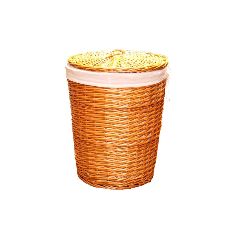 Large Round Willow Wicker laundry Basket Hampers with Lid