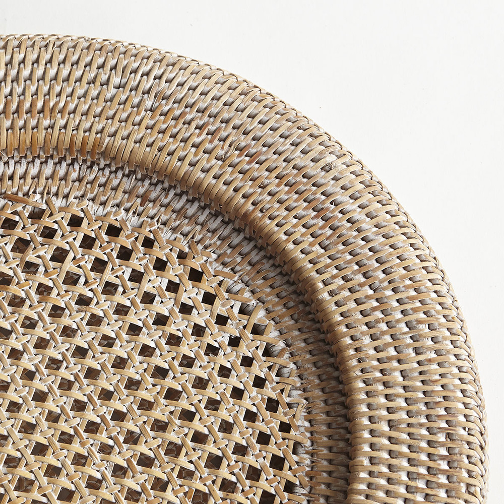 Wholesale Natural Round Woven Placemats Rattan Seagrass Water Hyacinth  Placemat Rattan Placemats Charger Plate