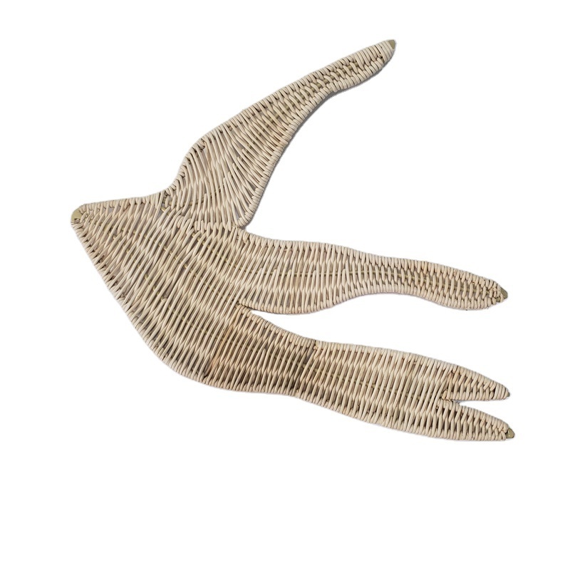 rattan pigeon wall hanging birds shape set of three for nursery kids swallow wall hanging rattan wall decor