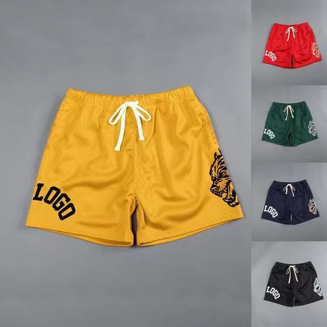 Wholesale Price Side Printed Polyester Material Quick Drying Breathable Basketball Shorts Football Shorts