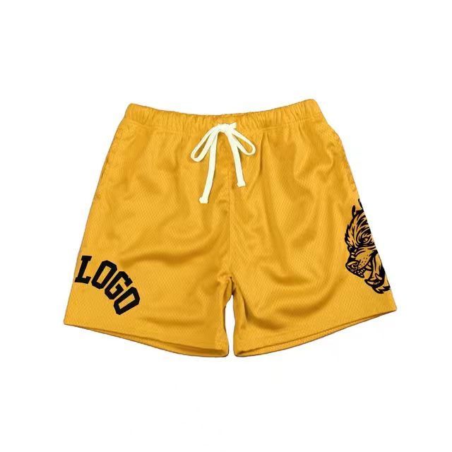 Wholesale Price Side Printed Polyester Material Quick Drying Breathable Basketball Shorts Football Shorts