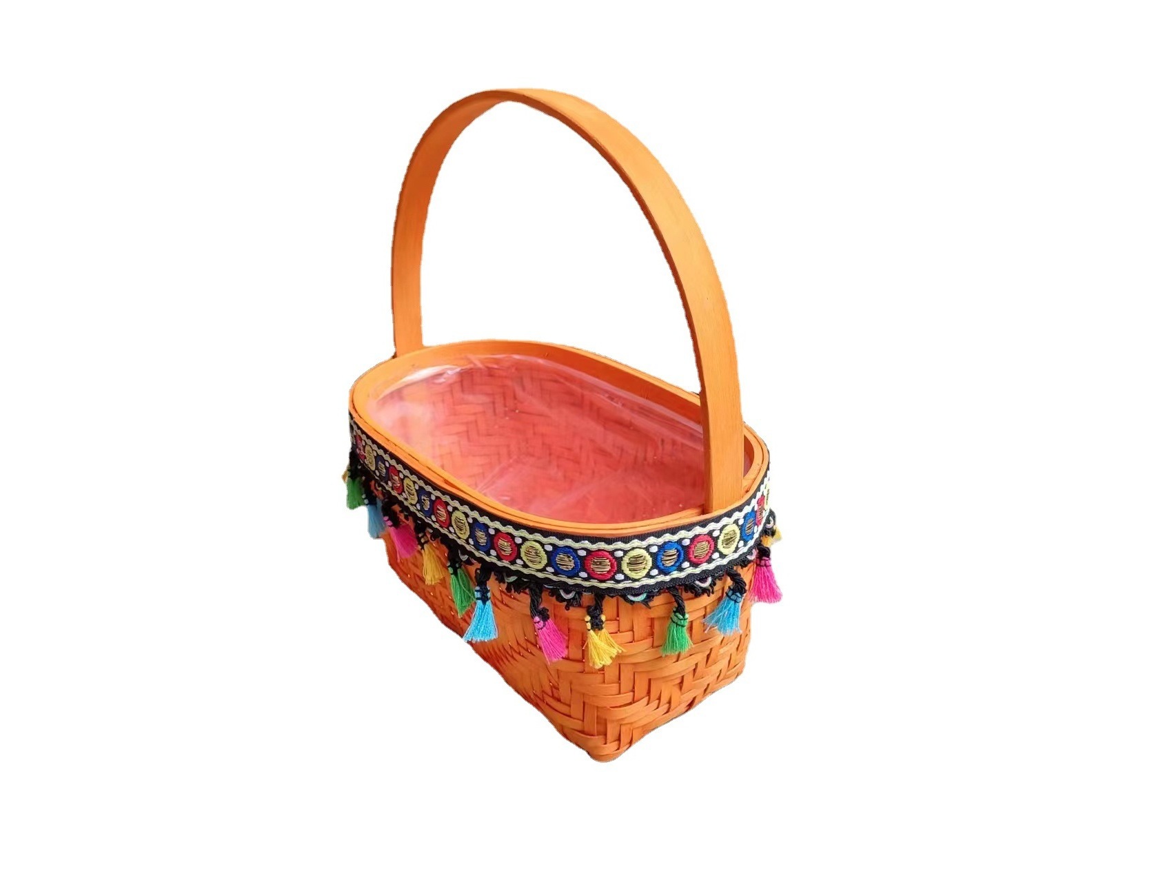 Fulai natural wood hand-woven wooden ethnic style storage baskets