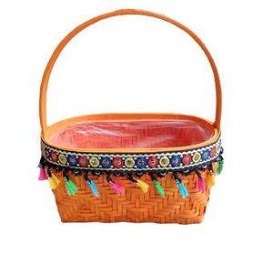 Fulai natural wood hand-woven wooden ethnic style storage baskets