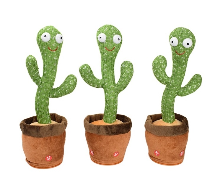 cactus toy dancing light recording singing musical speak dancing cactus plush toy talk back