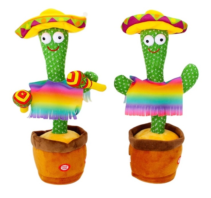 cactus toy dancing light recording singing musical speak dancing cactus plush toy talk back