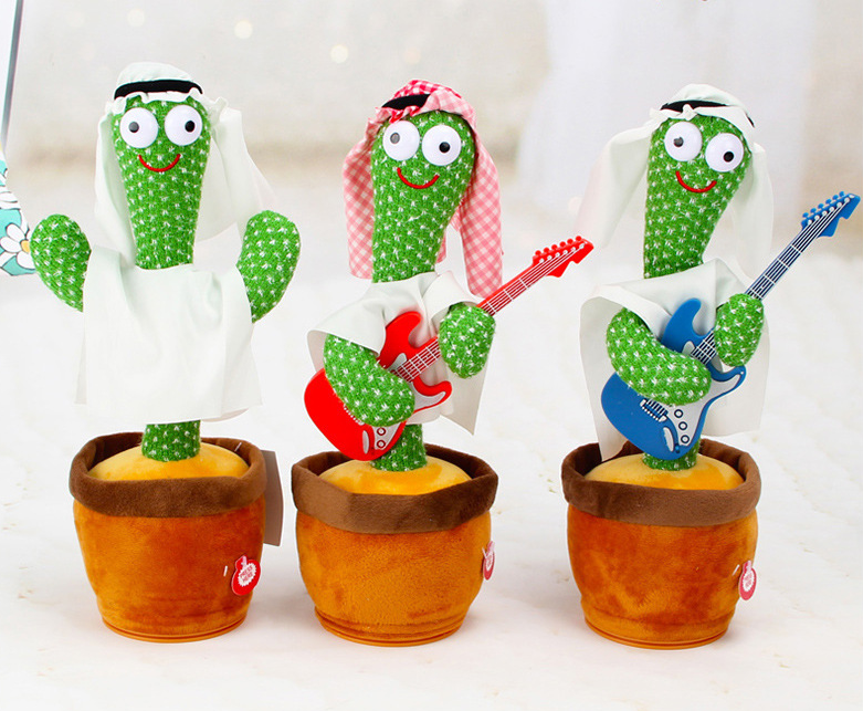 cactus toy dancing light recording singing musical speak dancing cactus plush toy talk back