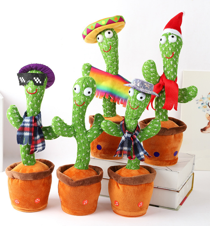 cactus toy dancing light recording singing musical speak dancing cactus plush toy talk back