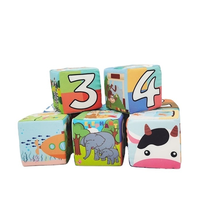 High Quality Foam Activity Cloth Cube Toys Early Educational Scenery Cloth Block for Baby