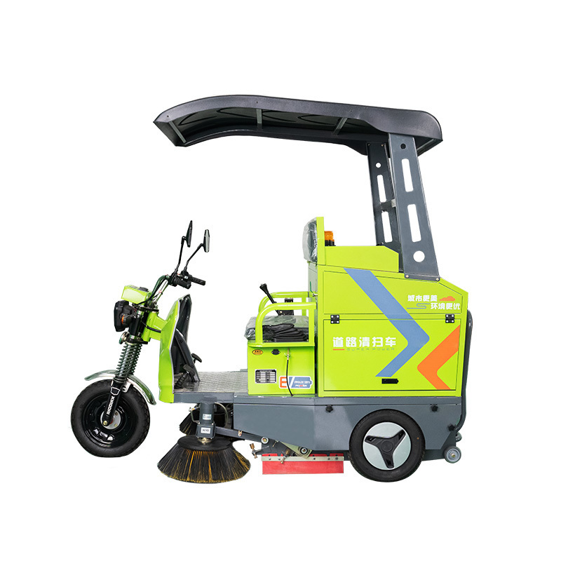 ZMX-S1400B Electric Small Street Sweeper Automatic Ride-on Road Sidewalk Cleaner Industrial Floor Sweeping Machine Core Motor