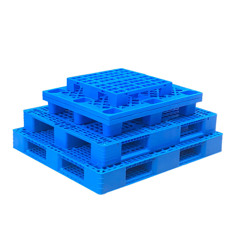 High Quality hygienic low price antistatic industrial three runners grid cheap plastic pallet for Food and transport