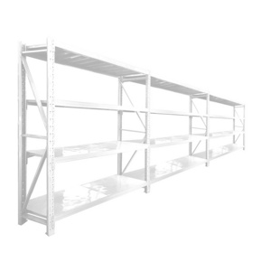 Shelf warehouse Storage white Angle steel shelving display storage multi-storey household load bearing floor heavy iron shelves