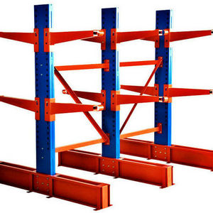 customizable double-sided heavy duty industrial-strength cantilever racking system pipe rack for warehouse