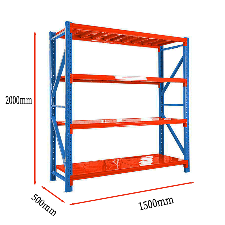 Guichang Shelf 4 Tier Adjustable Shelf Boltless Multi-level Storage Metal Rack For Warehouse Factory