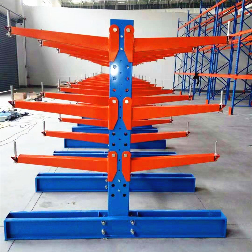 customizable double-sided heavy duty industrial-strength cantilever racking system pipe rack for warehouse