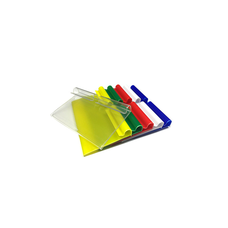 plastic PVC self-adhesive flat store extruded data strip supermarket price label holder shelf price tag ticket holder