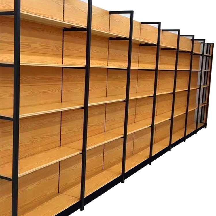 Guichang Adjustable wall mounted shelving, single sided supermarket shelf gondola