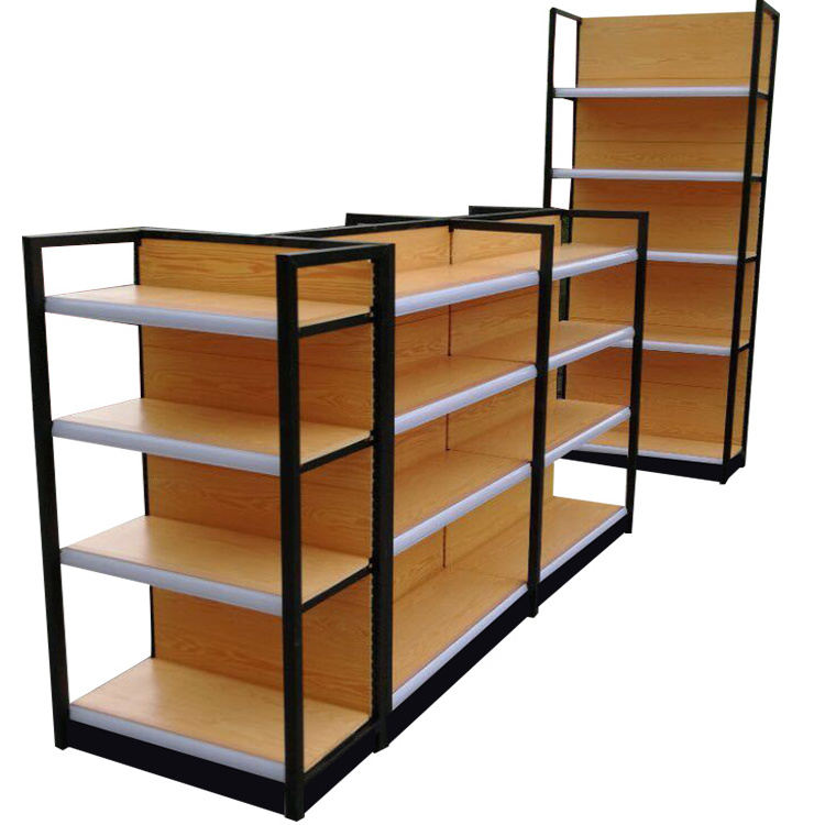 Guichang Adjustable wall mounted shelving, single sided supermarket shelf gondola