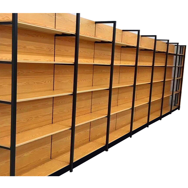 Guichang Adjustable wall mounted shelving, single sided supermarket shelf gondola