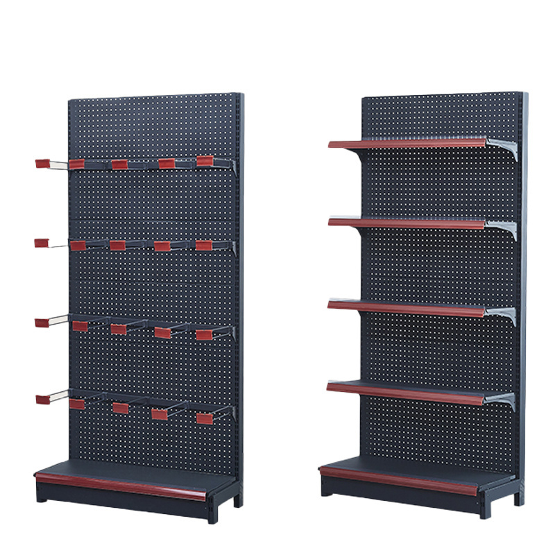 Guichang custom single side store shelves hanging basket shelves store metal shelves and display cabinets