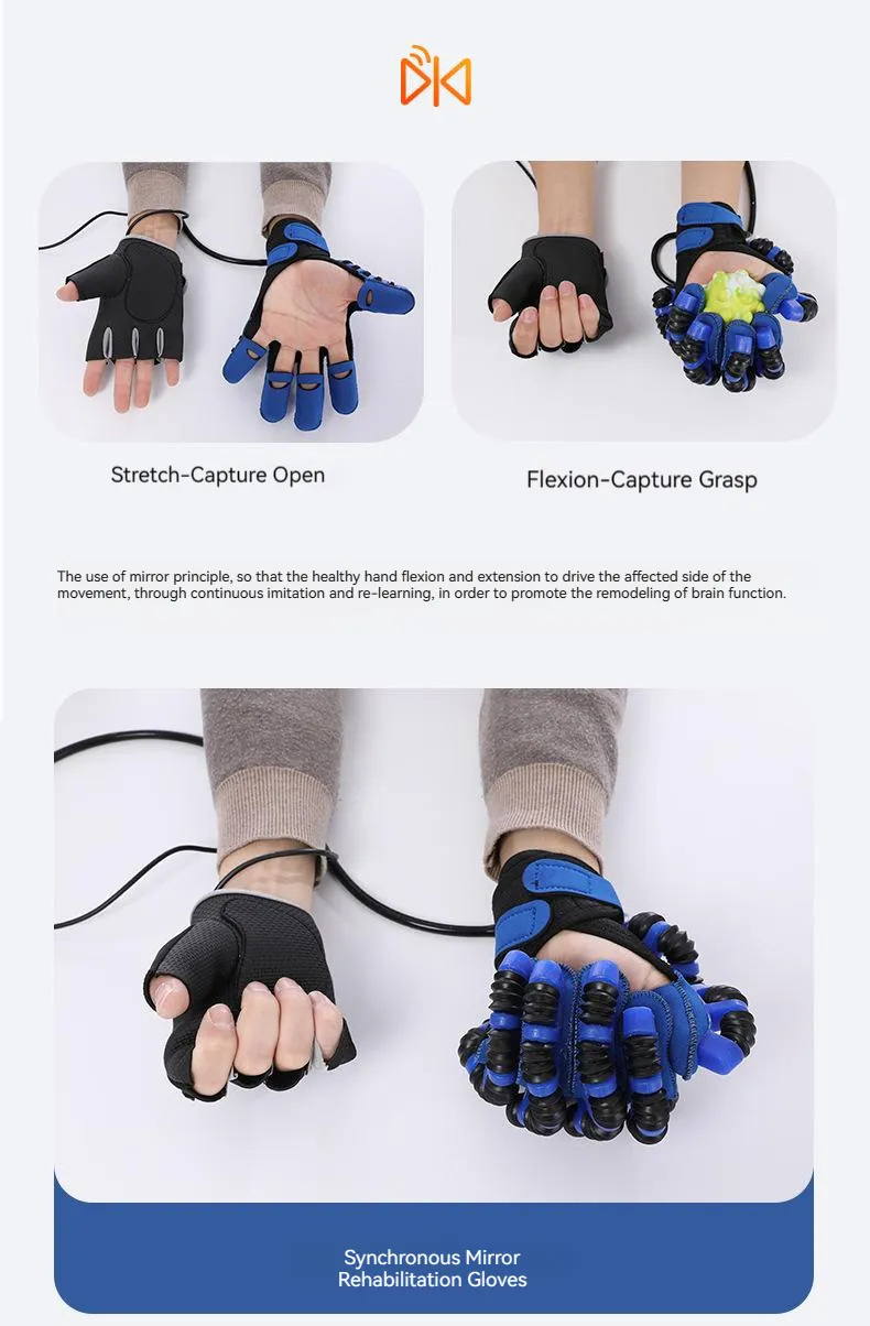 Robot pneumatic soft gripper for pick and place stroke patients finger exercise machine hand rehabil Finger disability