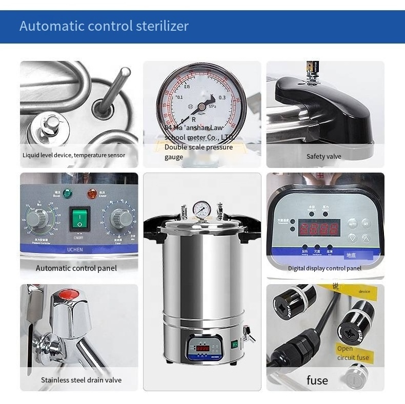 Portable Handheld Laboratory Hospital medical sterilized steam pressure laboratorio steam sterilizers autoclave