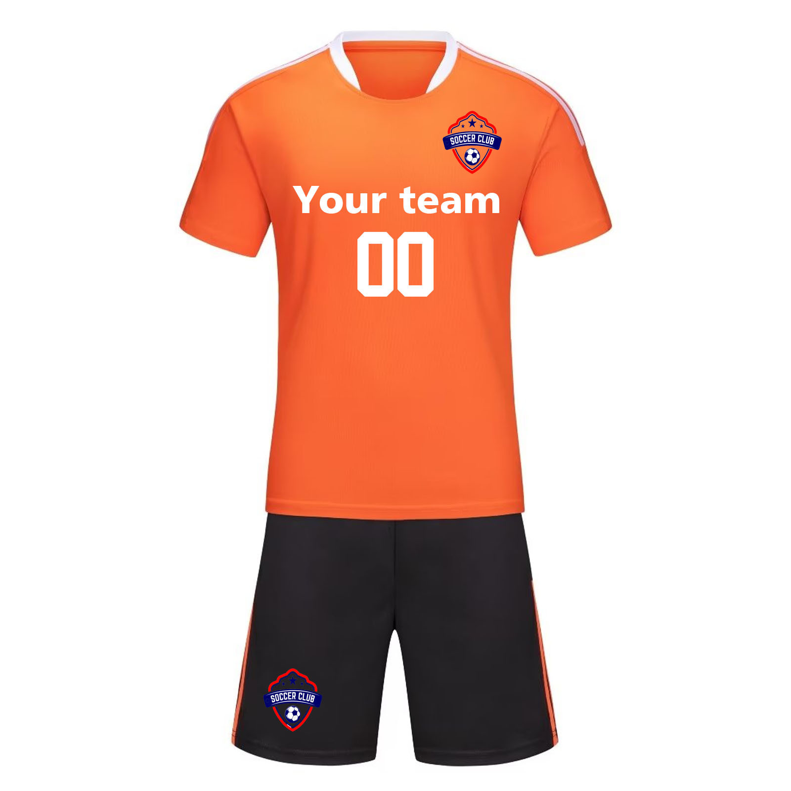 Maillot de foot New hot football suit suit support custom team name orange men's jersey mens tshirt