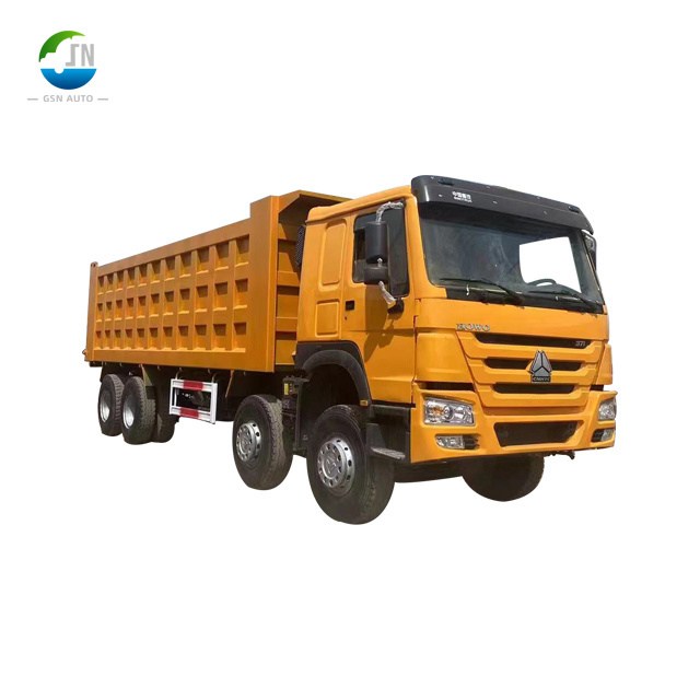 New Manual 12 Wheeler 30 Cubic Meters Howo 40 Tons 8X4 375Hp Used Diesel Dump Tipper Truck